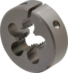 OSG - 9/16-12 UNC Thread, 1-1/2" Outside Diam High Speed Steel Round Die - 1/2" Thick, Right Hand Thread - Exact Tool & Supply