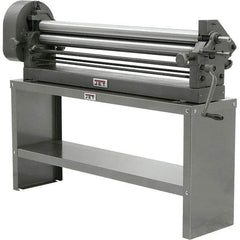 Jet - Bench Machine, Slip Roll - 68 Inch Overall Width, x 24 Inch Overall Height, 3 Inch Slip Roll Diameter, 1/4, 5/16, 3/8 Inch Wire Groove Width - Exact Tool & Supply