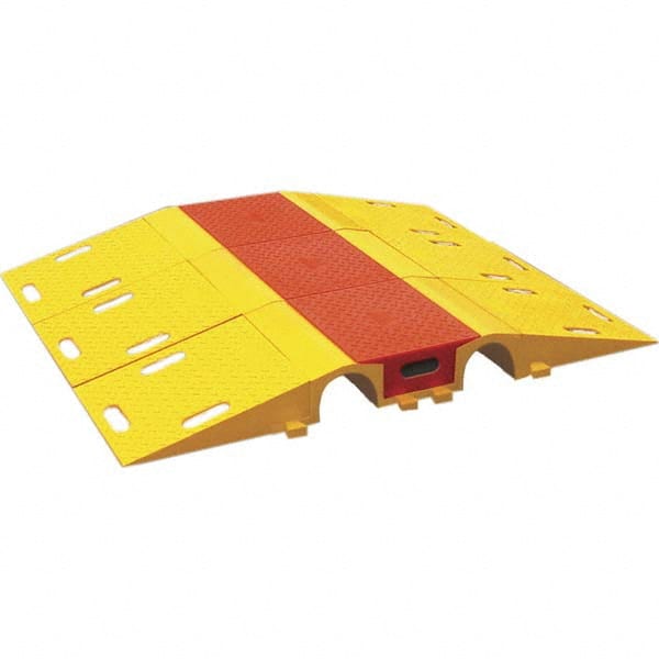 Checkers - On Floor Cable Covers Cover Material: Polyurethane Number of Channels: 1 - Exact Tool & Supply