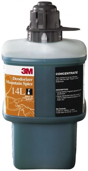 Ability One - Air Fresheners; Type: Deodorizer ; Scent: Mountain Essence ; Form: Liquid ; Container Size: 2 L ; Concentrated: Yes ; Container Type: Bottle - Exact Tool & Supply