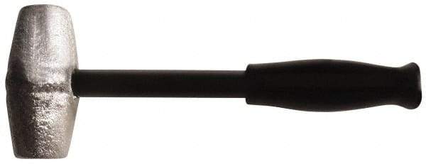 American Hammer - 4 Lb Head 1-1/2" Face Lead Alloy Hammer - 10" OAL, Steel Handle with Grip - Exact Tool & Supply