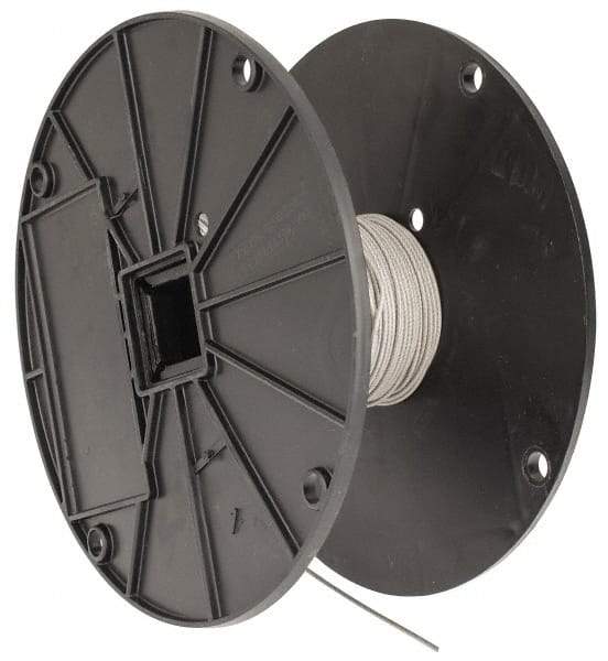 Value Collection - 1/16" x 3/64" Diam, Aircraft Cable - 270 Lb Breaking Strength, 7 x 7 Strand Core, Vinyl Coating - Exact Tool & Supply