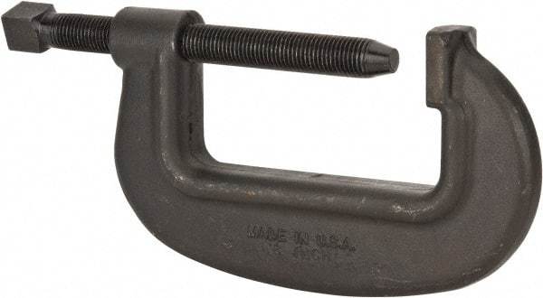 Wilton - Extra Heavy-Duty 8-1/2" Max Opening, 3-5/8" Throat Depth, Forged Steel Standard C-Clamp - 31,250 Lb Capacity, 0" Min Opening, Standard Throat Depth, Cold Drawn Steel Screw - Exact Tool & Supply