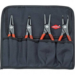 Knipex - 4 Piece Snap Ring Plier Set - Comes in Tool Roll - Exact Tool & Supply