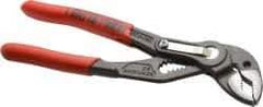 Knipex - 6" OAL, 1-1/4" Max Capacity, 0.7" Jaw Length, 11 Position Adjustable Tongue & Groove Pliers - Self-Gripping V-Jaws, Standard Head, Nonslip Plastic Handles - Exact Tool & Supply