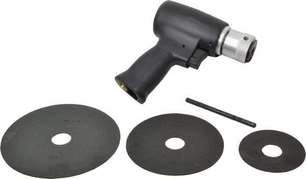 Florida Pneumatic - 3 to 5-1/2" Disc, 20,000 RPM, Pneumatic Handheld Disc Sander - 4 CFM, 1/4 NPT Inlet, 0.33 hp, 90 psi - Exact Tool & Supply