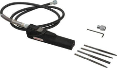 Nitto Kohki - 8.5 CFM Air Consumption, 9 mm Long Stroke Flat, Half Round, Round and Triangular Air Files - 3,700 Blow per Minute, 85 psi Air Pressure, 1/4 NPT Inlet - Exact Tool & Supply