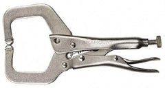 Paramount - 11" OAL C-Clamp Locking Pliers - 2-5/8" Jaw Depth, 3-3/8" Jaw Opening, Standard Handle - Exact Tool & Supply