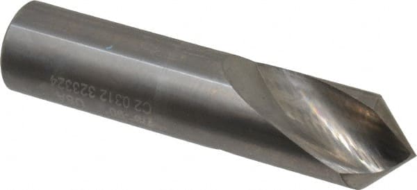 Accupro - 7/8" Body Diam, 90°, 4" OAL, Solid Carbide Spotting Drill - Exact Tool & Supply