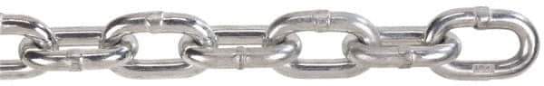 Peerless Chain - 75 Ft. Long, 5400 Lbs. Load Capacity, Carbon Steel High Test Chain - 43 Grade, 1.149 Inch Inside Long x 0.6 Inch Inside Wide - Exact Tool & Supply