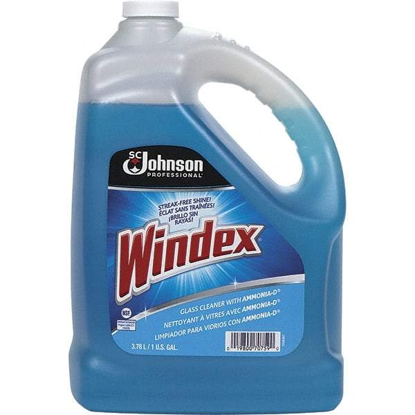 Windex - 1 Gal Bottle Ammonia Glass Cleaner - Use on Chrome, Hard Surfaces, Plexiglass, Stainless Steel - Exact Tool & Supply