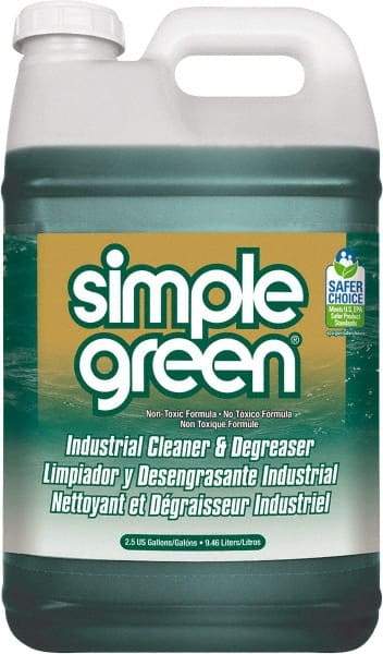 Simple Green - 2.5 Gal Bottle Cleaner/Degreaser - Liquid, Biodegradable, Concentrated, Unscented - Exact Tool & Supply