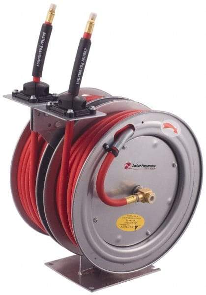 PRO-SOURCE - 50' Spring Retractable Hose Reel - 300 psi, Hose Included - Exact Tool & Supply