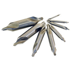 #1-#8 × 60 Degree HSS Center Drill Set - Plain Type - Exact Tool & Supply