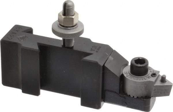 Aloris - Series BXA, #22 Turning & Boring Tool Post Holder for Carbide Triangular Inserts - 10 to 15" Lathe Swing, 1-3/4" OAH, 1-3/16" Centerline Height - Exact Tool & Supply