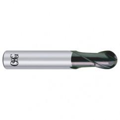 1/2" Dia. - 2-1/2" OAL - Carbide - Ball End HP End Mill-2 FL - Exact Tool & Supply