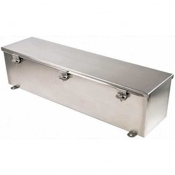 Wiegmann - NEMA 4X Stainless Steel Junction Box Enclosure with Hinge Cover - Exact Tool & Supply