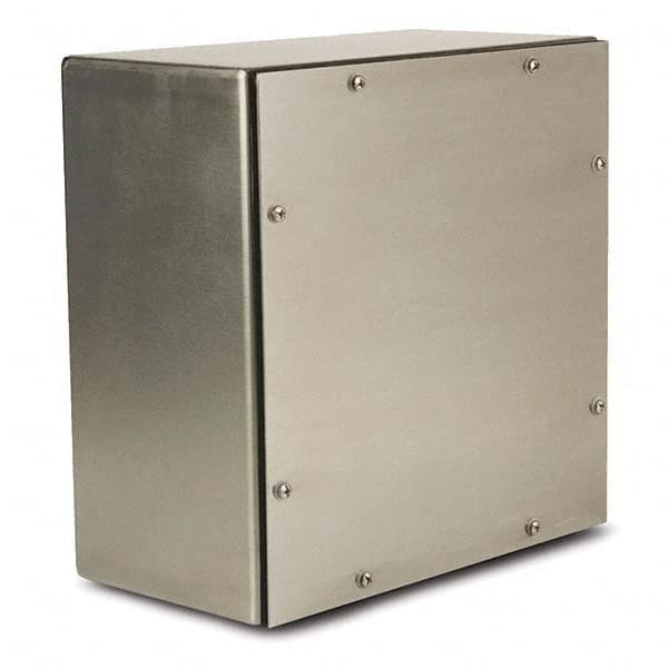 Wiegmann - NEMA 4X Stainless Steel Junction Box Enclosure with Screw Cover - Exact Tool & Supply