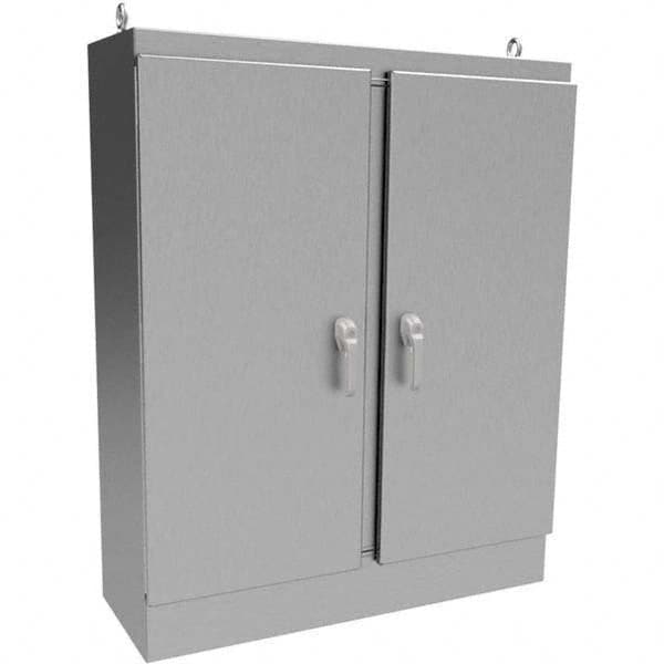 Wiegmann - NEMA 4X Stainless Steel Standard Enclosure with Cabinet Hinged Cover - Exact Tool & Supply