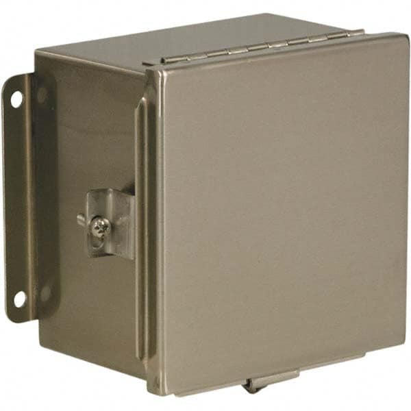 Wiegmann - NEMA 4X Stainless Steel Standard Enclosure with Continuous Hinge Cover - Exact Tool & Supply