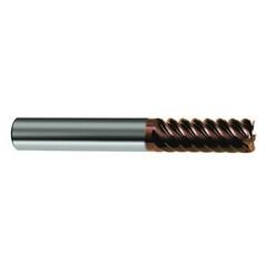 3/8" Dia. - 2-1/2" OAL - 45° Helix Nano-SI Carbide End Mill - 6 FL - Exact Tool & Supply
