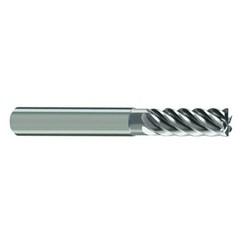 8mm Dia. - 63mm OAL - 45° Helix Bright Carbide End Mill - 6 FL - Exact Tool & Supply