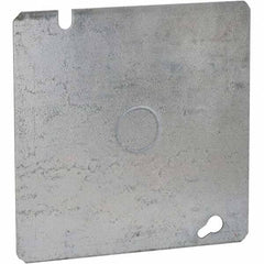 Hubbell-Raco - Steel Electrical Box Flat Cover - Exact Tool & Supply