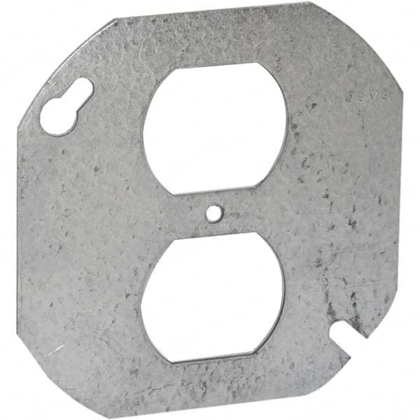 Hubbell-Raco - Steel Electrical Box Flat Cover - Exact Tool & Supply