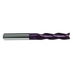 1 Dia. x 6 Overall Length 3-Flute Square End Solid Carbide SE End Mill-Round Shank-Center Cut-Firex - Exact Tool & Supply