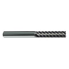 1/2" Dia. - 4-1/2" OAL - 45° Helix Bright Carbide End Mill - 6 FL - Exact Tool & Supply