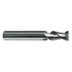 8mm Dia. - 63mm OAL - 45° Helix Bright Carbide End Mill - 2 FL - Exact Tool & Supply