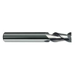 8mm Dia. - 63mm OAL - 45° Helix Bright Carbide End Mill - 2 FL - Exact Tool & Supply