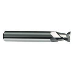 8mm Dia. - 58mm OAL - 45° Helix Bright Carbide End Mill - 2 FL - Exact Tool & Supply