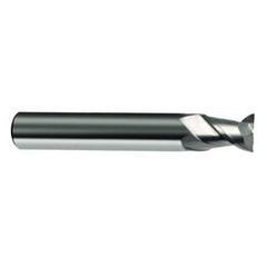 8mm Dia. - 58mm OAL - 45° Helix Bright Carbide End Mill - 2 FL - Exact Tool & Supply