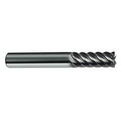 8mm Dia. - 63mm OAL - 45° Helix Bright Carbide End Mill - 6 FL - Exact Tool & Supply