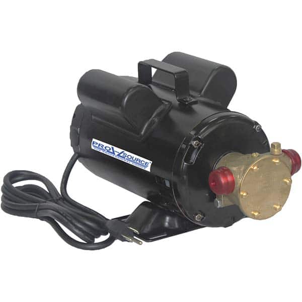 PRO-SOURCE - Flexible Impeller Pumps; Inlet Size: 1/2 (Inch); RPM: 1725.000 ; Horsepower: .33 ; Input Voltage: 115/230 ; Outlet Size: 1/2" NPT ; Maximum Flow Rate (GPM): 9.60 - Exact Tool & Supply