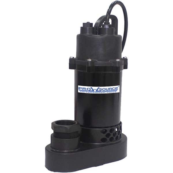 PRO-SOURCE - Submersible, Sump & Sewage Pumps; Type: Sump ; Operation: Manual ; Voltage: 115 VAC ; Amperage Rating: 4.5 ; Horsepower: 1/4 ; Outlet Size: 1-1/2 (Inch) - Exact Tool & Supply