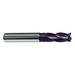 1 Dia. x 4 Overall Length 6-Flute Square End Solid Carbide SE End Mill-Round Shank-Center Cut-Firex - Exact Tool & Supply
