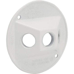 Hubbell-Raco - Weatherproof Box Covers Cover Shape: Round Number of Holes in Outlet: 3 - Exact Tool & Supply