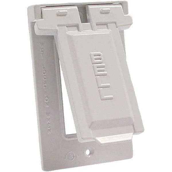 Hubbell-Raco - Weatherproof Box Covers Cover Shape: Rectangle Number of Holes in Outlet: 1 - Exact Tool & Supply