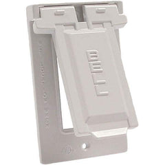 Hubbell-Raco - Weatherproof Box Covers Cover Shape: Rectangle Number of Holes in Outlet: 1 - Exact Tool & Supply