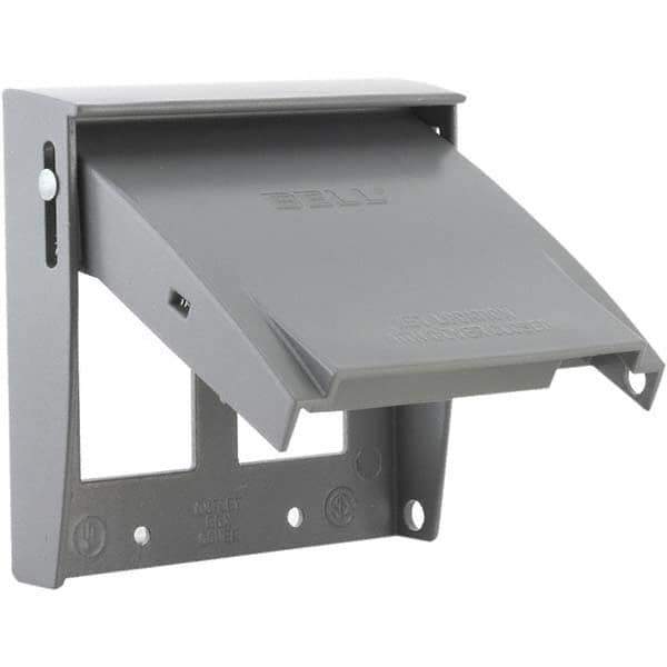 Hubbell-Raco - Weatherproof Box Covers Cover Shape: Rectangle Number of Holes in Outlet: 2 - Exact Tool & Supply
