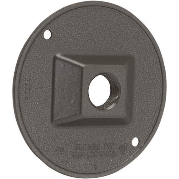 Hubbell-Raco - Weatherproof Box Covers Cover Shape: Round Number of Holes in Outlet: 1 - Exact Tool & Supply