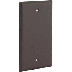 Hubbell-Raco - Weatherproof Box Covers Cover Shape: Rectangle Number of Holes in Outlet: 0 - Exact Tool & Supply