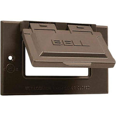 Hubbell-Raco - Weatherproof Box Covers Cover Shape: Rectangle Number of Holes in Outlet: 1 - Exact Tool & Supply