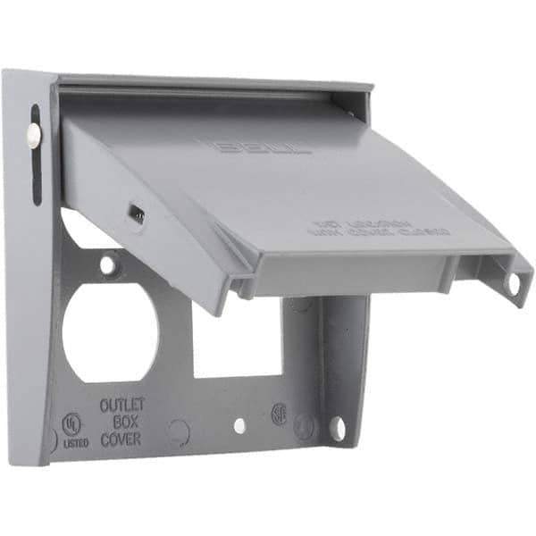 Hubbell-Raco - Weatherproof Box Covers Cover Shape: Rectangle Number of Holes in Outlet: 3 - Exact Tool & Supply