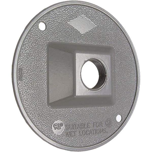 Hubbell-Raco - Weatherproof Box Covers Cover Shape: Round Number of Holes in Outlet: 1 - Exact Tool & Supply