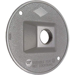 Hubbell-Raco - Weatherproof Box Covers Cover Shape: Round Number of Holes in Outlet: 1 - Exact Tool & Supply