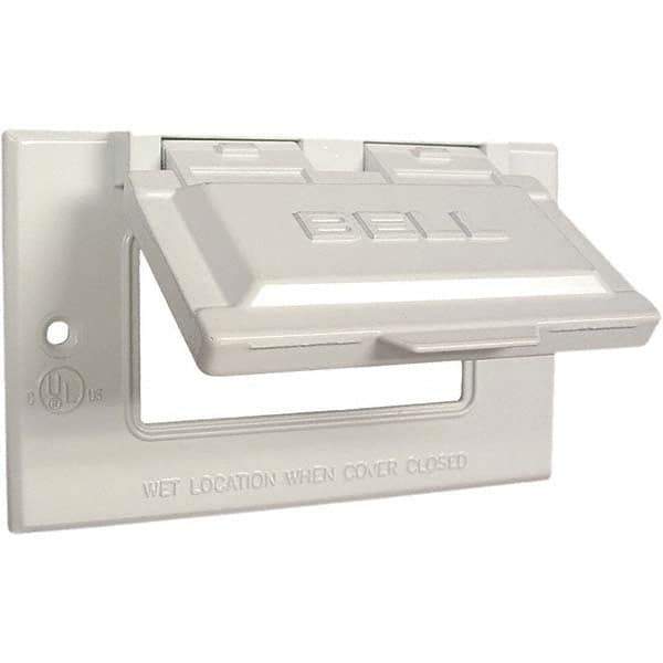 Hubbell-Raco - Weatherproof Box Covers Cover Shape: Rectangle Number of Holes in Outlet: 1 - Exact Tool & Supply