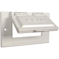 Hubbell-Raco - Weatherproof Box Covers Cover Shape: Rectangle Number of Holes in Outlet: 1 - Exact Tool & Supply